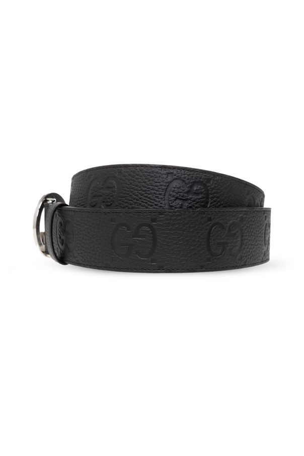 Gucci Track Leather belt with logo