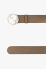 Gucci beige Leather belt with logo