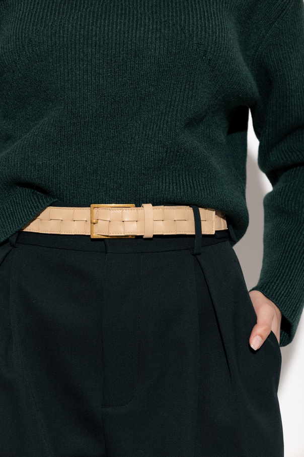 bottega knitted Veneta Leather belt