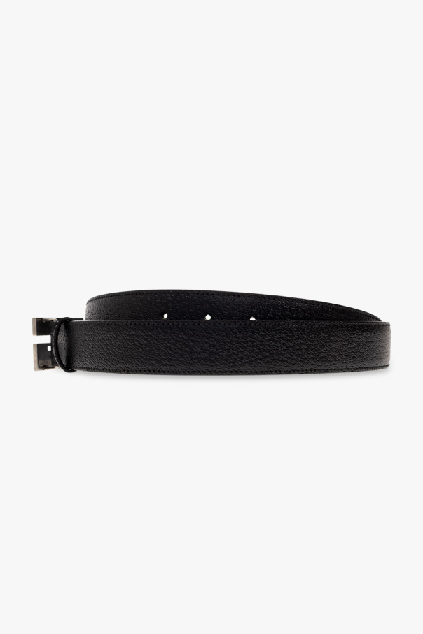 gucci web Leather belt