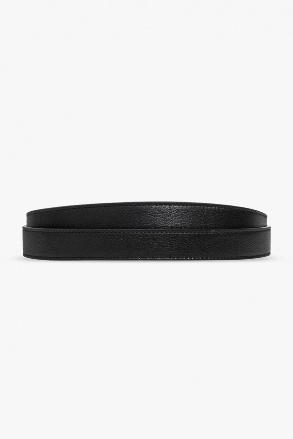 Saint Laurent Leather belt with decorative buckle