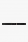 Saint Laurent BLACK Leather belt with logo
