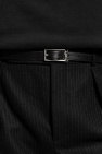 Saint Laurent BLACK Leather belt with logo