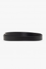 Saint Laurent BLACK Leather belt with logo
