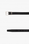 Saint Laurent BLACK Leather belt with logo