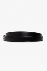 Saint Laurent BLACK Leather belt with logo