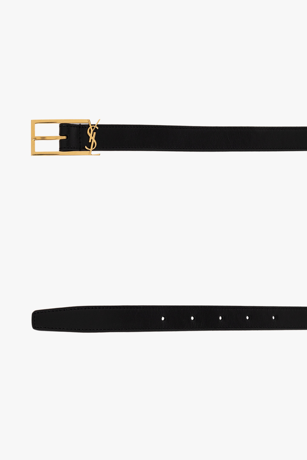 Saint Laurent Leather belt with logo