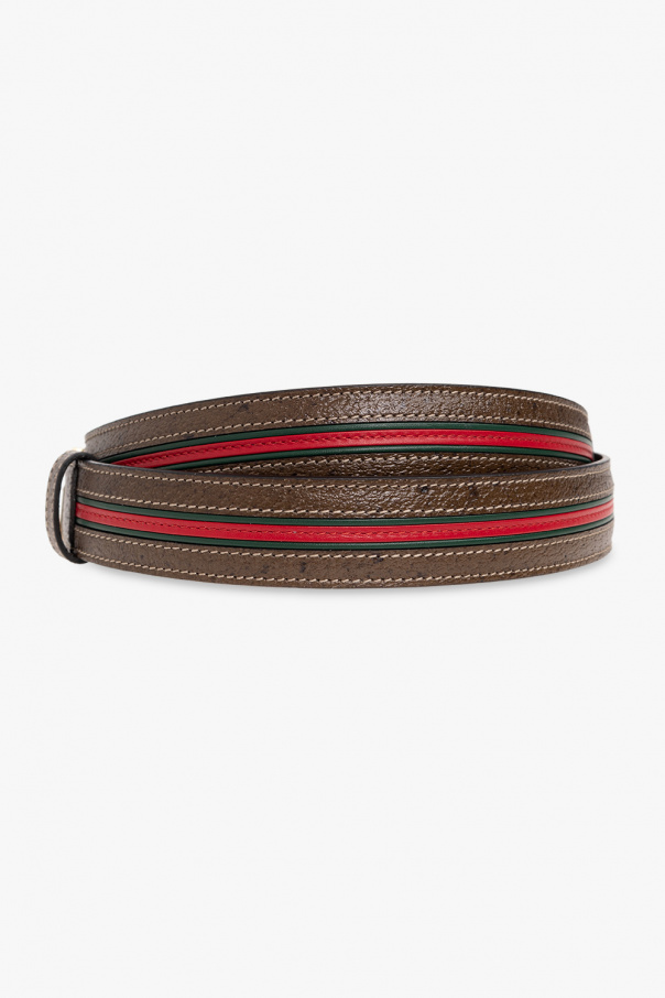 Gucci WOOL Leather belt with logo