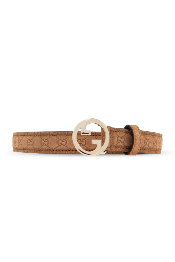 Gucci Suede belt with monogram