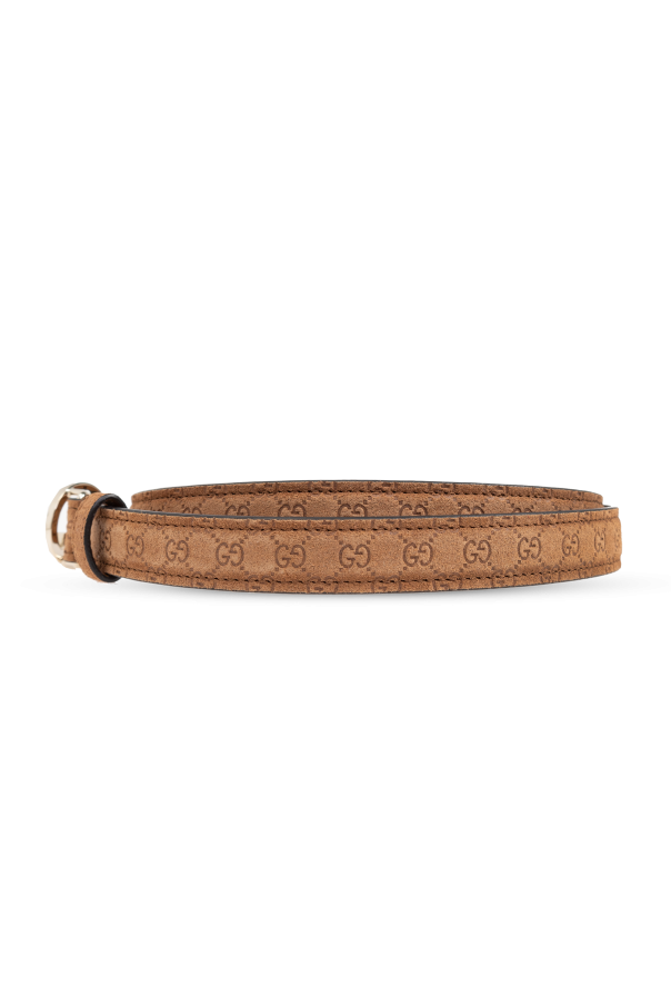 Gucci Suede belt with monogram