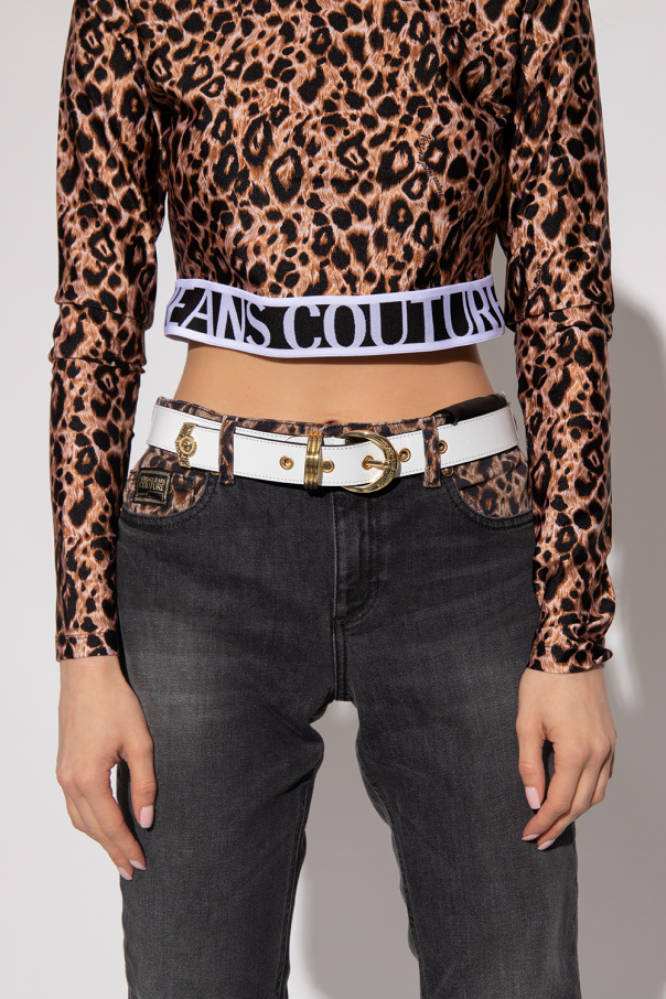 Versace Jeans Couture Leather belt with logo