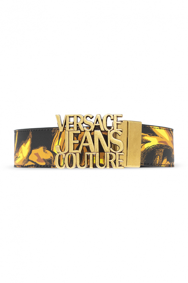 High Waist Cropped Twiggy Jean jeans ‘Regalia Baroque’ printed belt