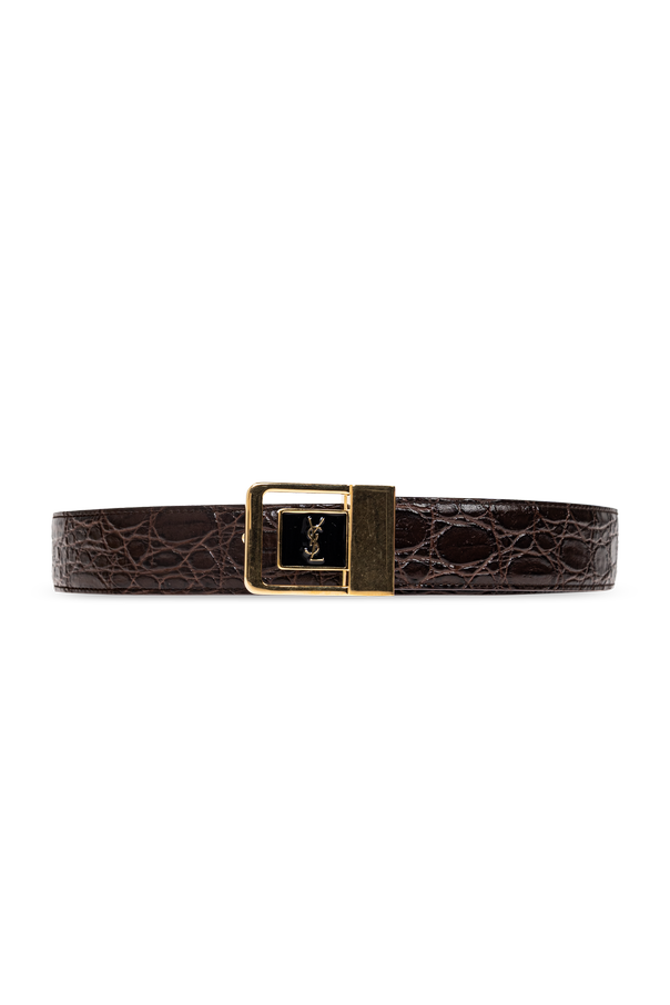Saint Laurent Leather belt with buckle