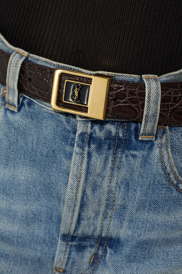 Saint Laurent Leather belt with buckle