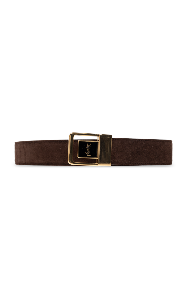 Saint Laurent Suede belt with buckle