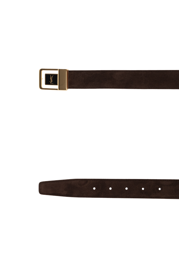 Saint Laurent Suede belt with buckle