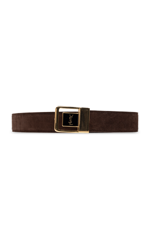 Suede belt with buckle