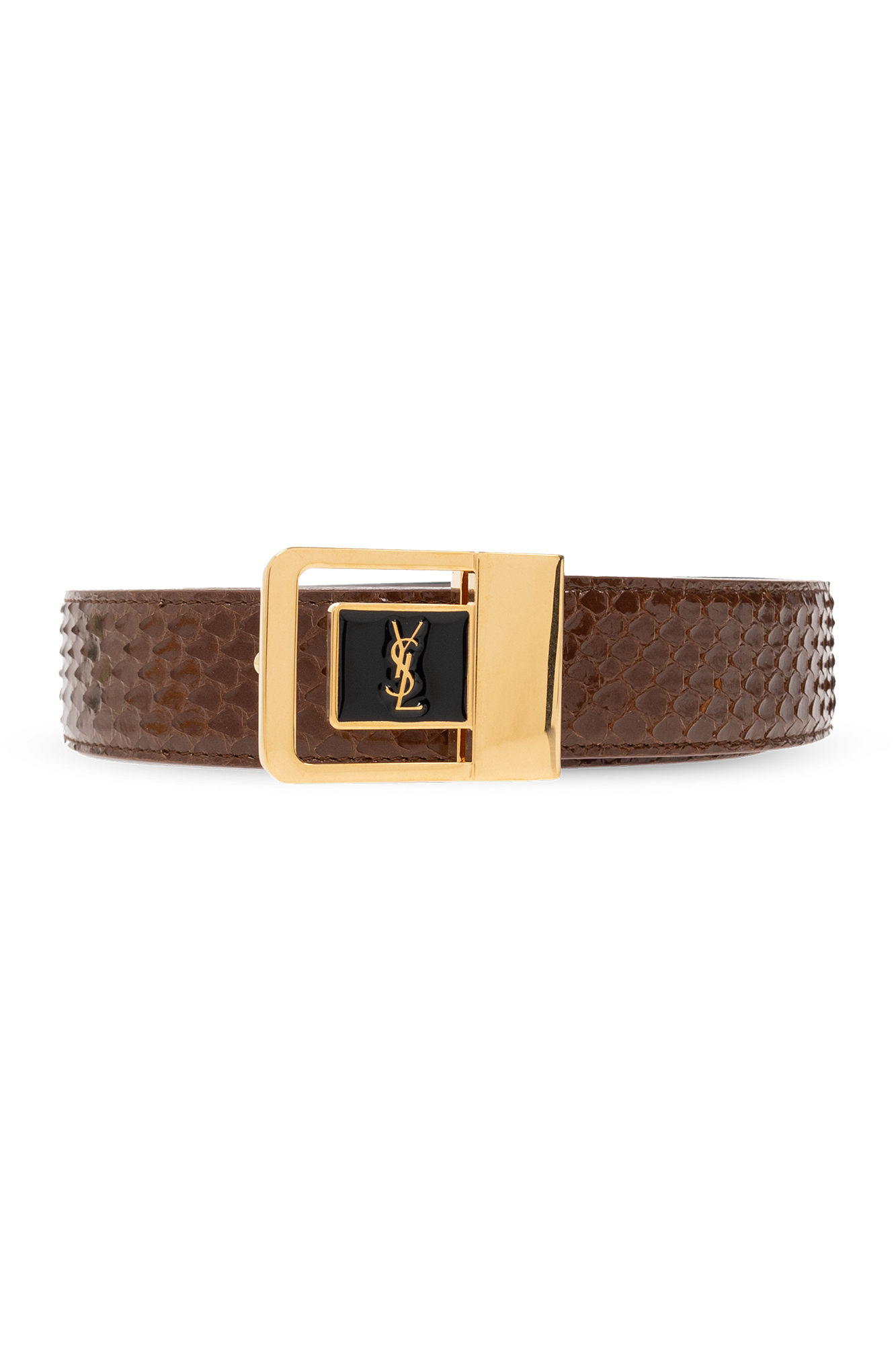 Saint Laurent Python skin belt