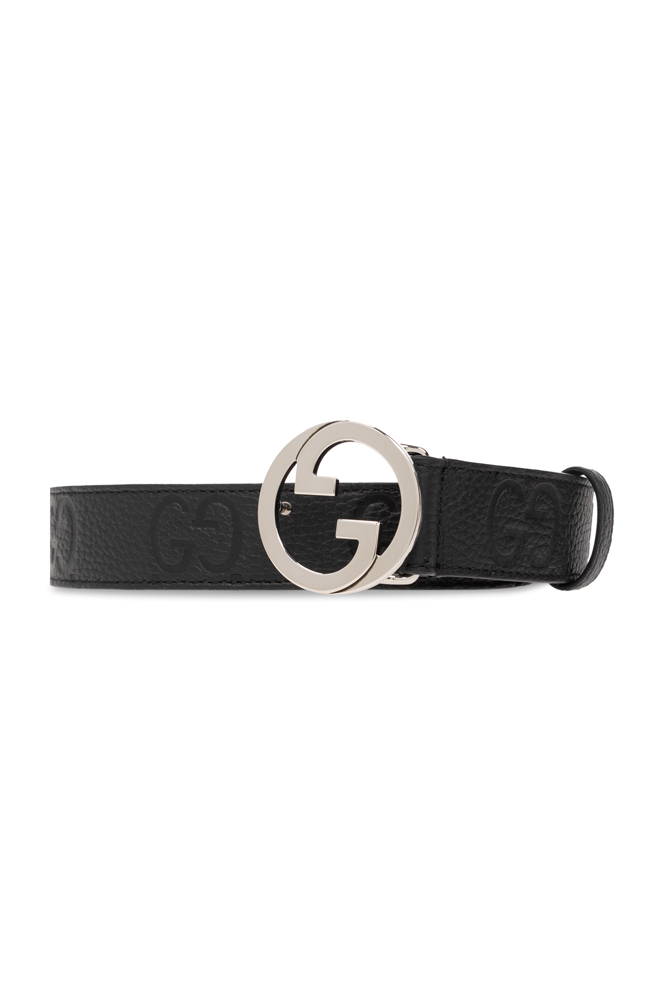 Gucci Leather belt with logo, Men's Accessories