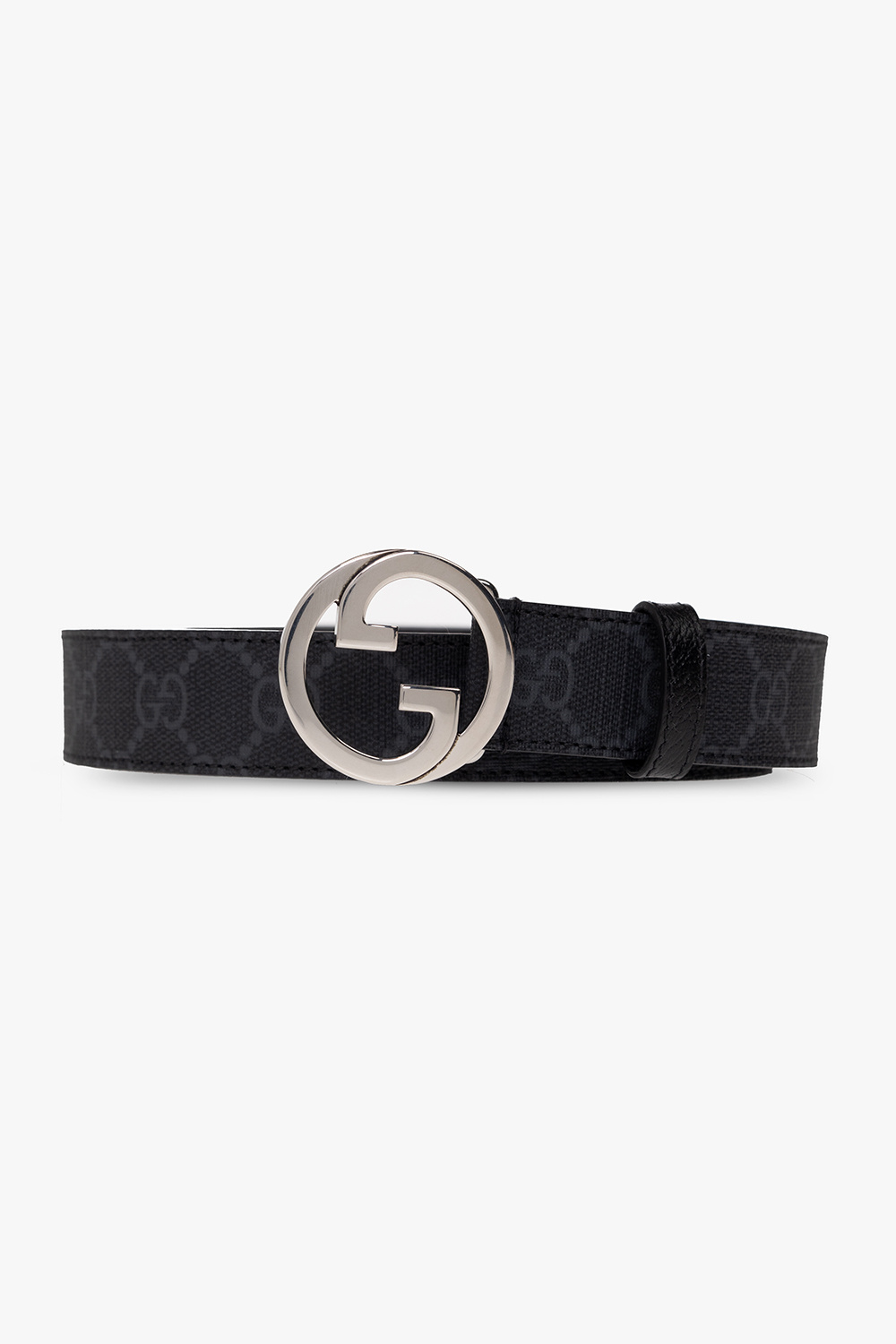 Black GG-buckle GG Supreme-canvas belt, Gucci