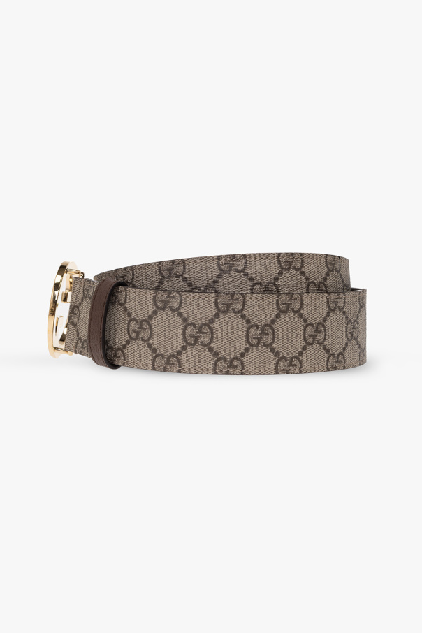 Gucci 18K gucci teddy bear in brown and taupe monogram canvas