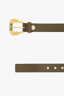 logo-patch cargo shorts Blau Leather belt