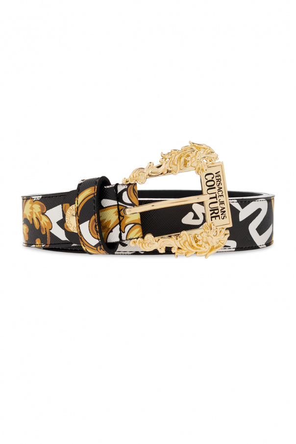 Versace jeans Black Couture Printed belt