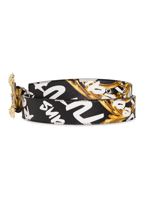 Versace Run jeans Couture Printed belt