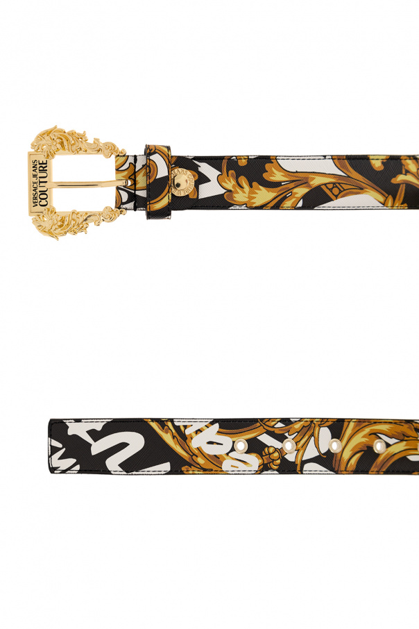 Versace Run jeans Couture Printed belt