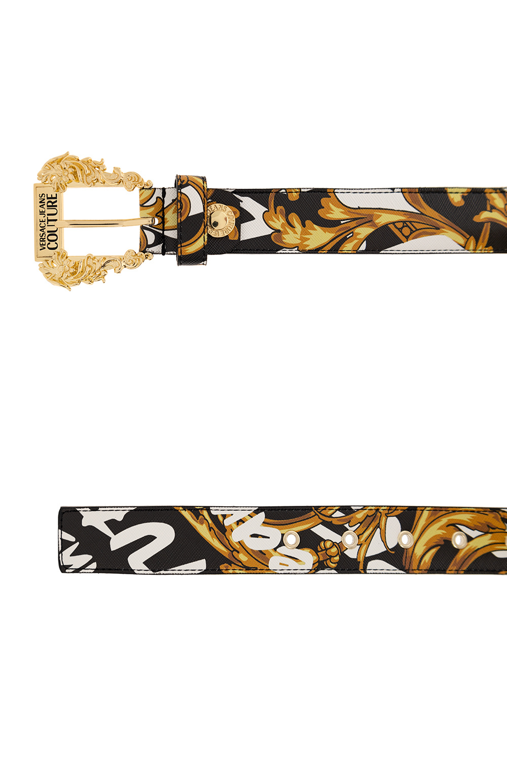 Versace jeans Black Couture Printed belt