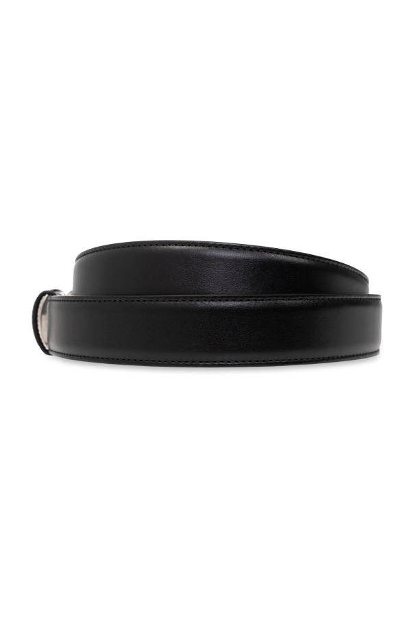 gucci closer Leather belt with logo