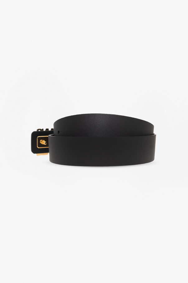 Versace satin Jeans Couture Leather belt