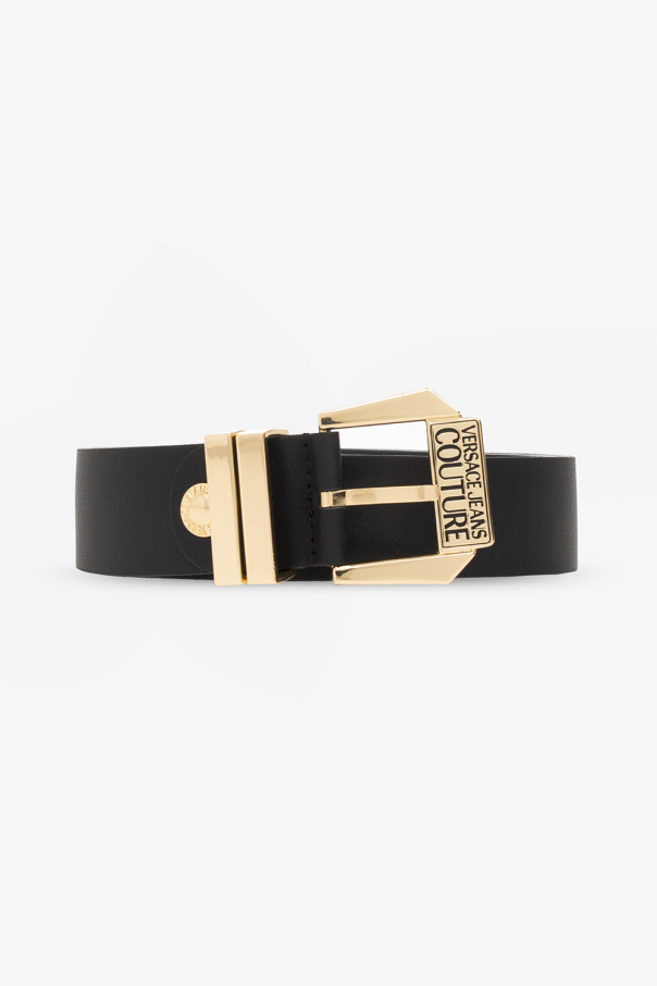 Versace Printed jeans Couture Leather belt