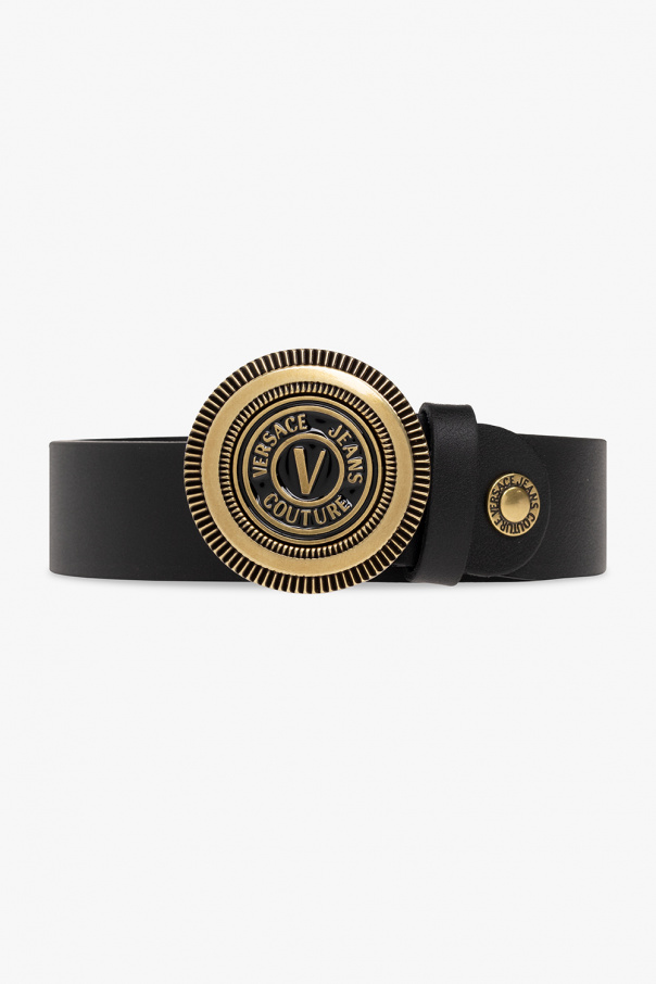 Versace short jeans Couture Leather belt