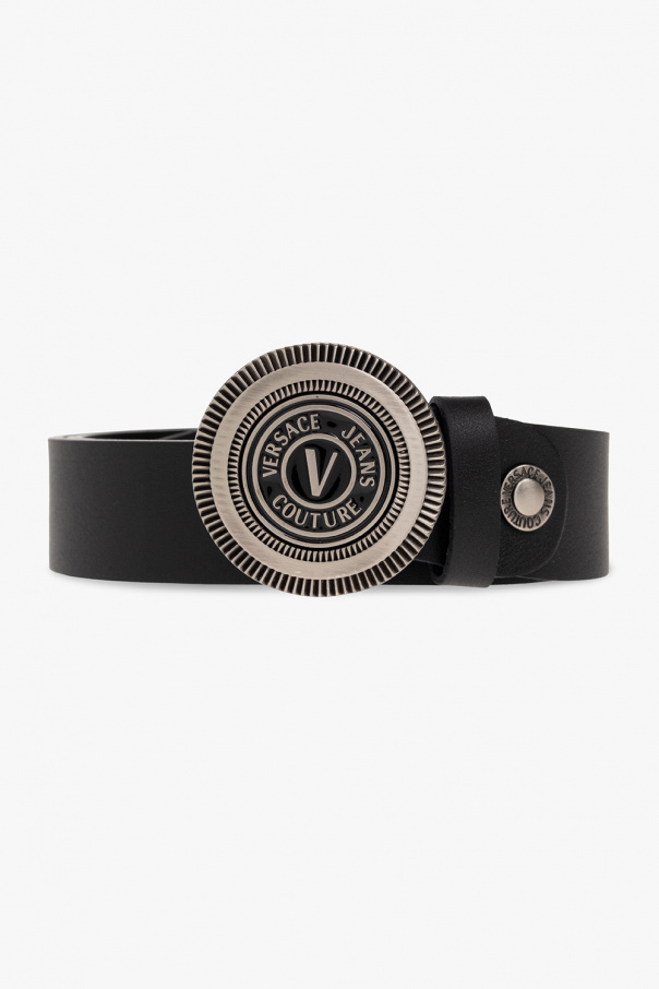 Versace jeans short Couture Leather belt