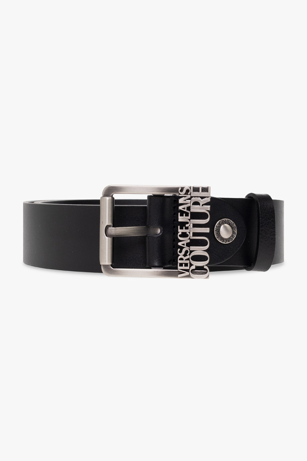 Versace logo-embroidered jeans Couture Leather belt
