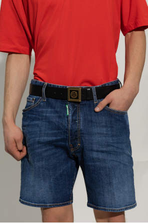 Leather belt od Michael Kors Kids monogram-pattern zip-up jacket Braun