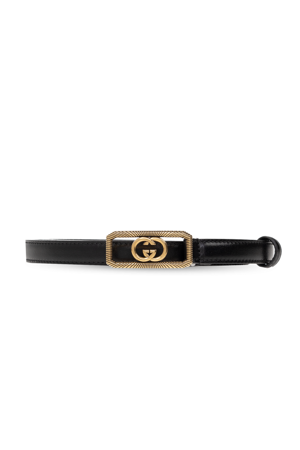 Leather belt with logo od Gucci