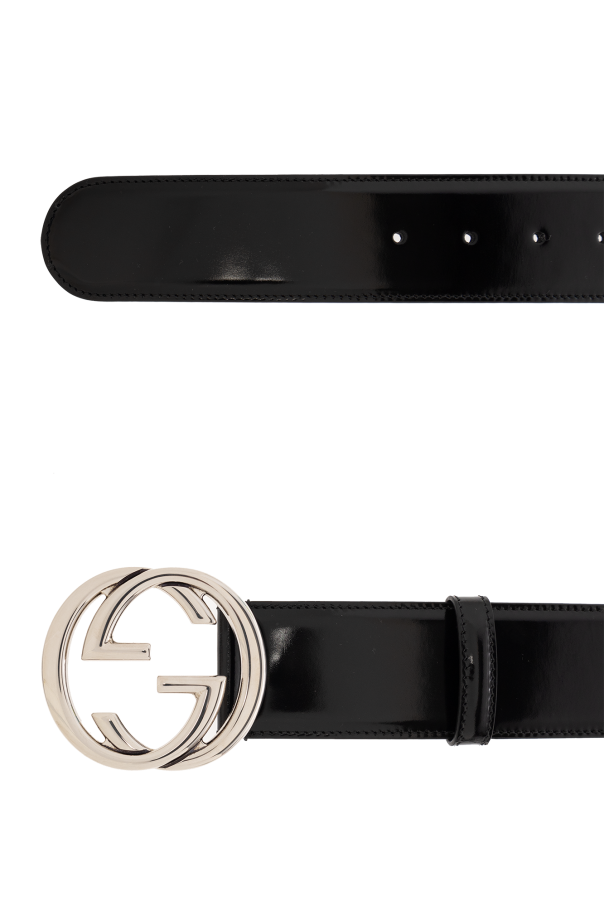 Black Glossy belt Gucci - Vitkac GB