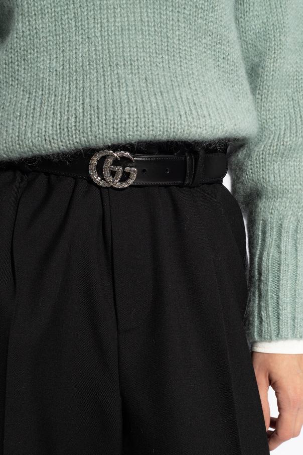 Gucci Belt with crystal-encrusted buckle