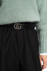 Gucci BLACK Belt with crystal-encrusted buckle