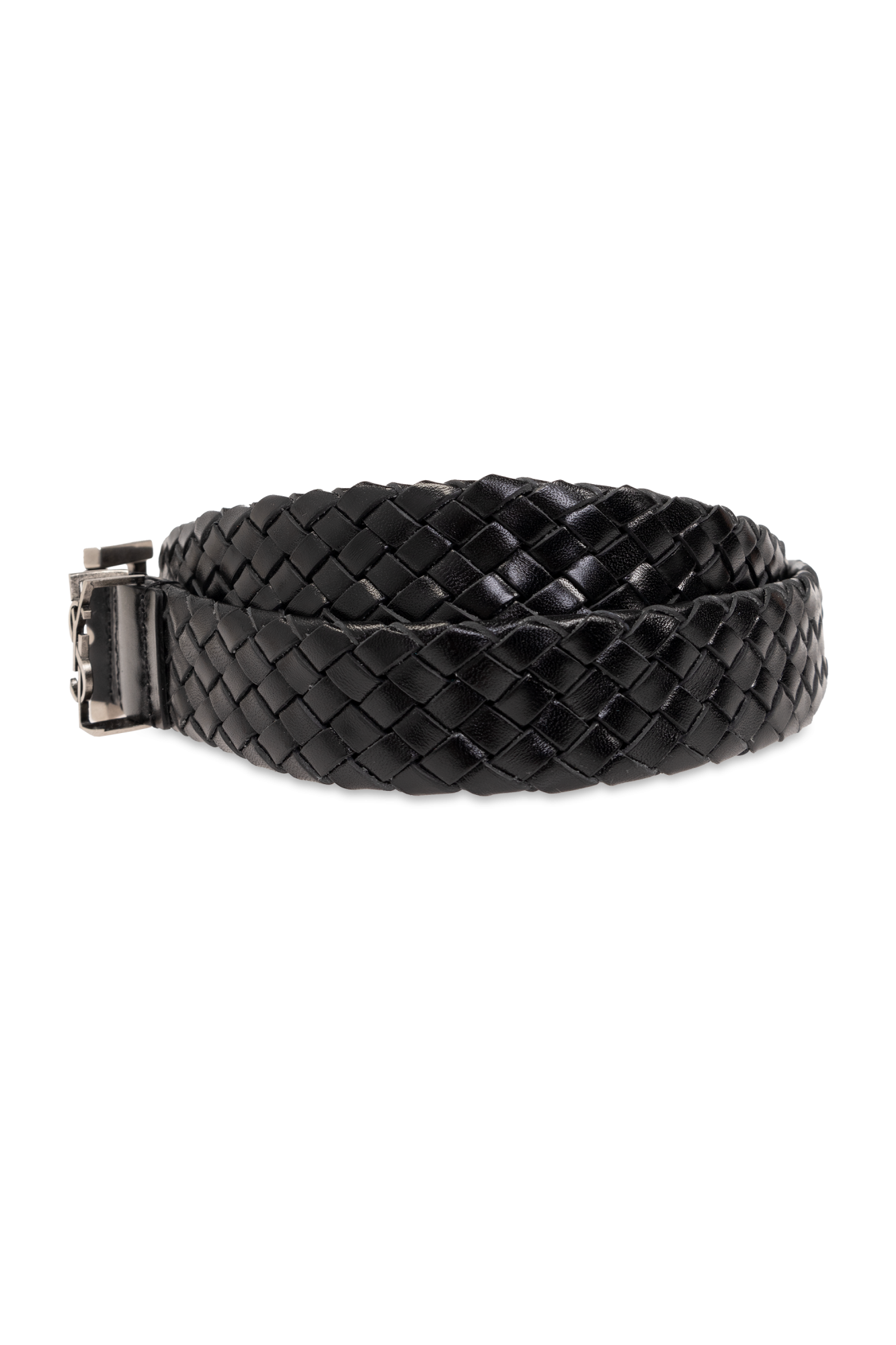 Saint Laurent Leather woven belt