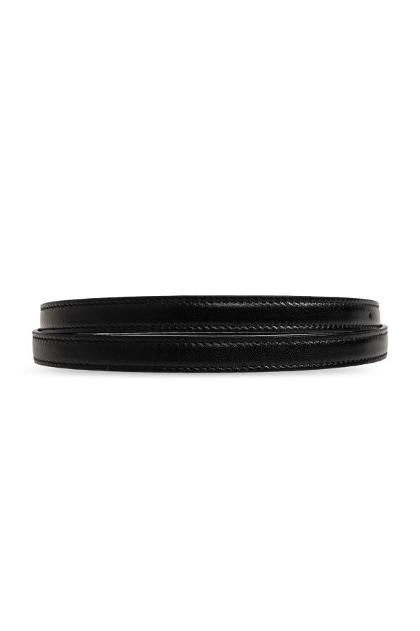 Saint Laurent Leather belt with logo