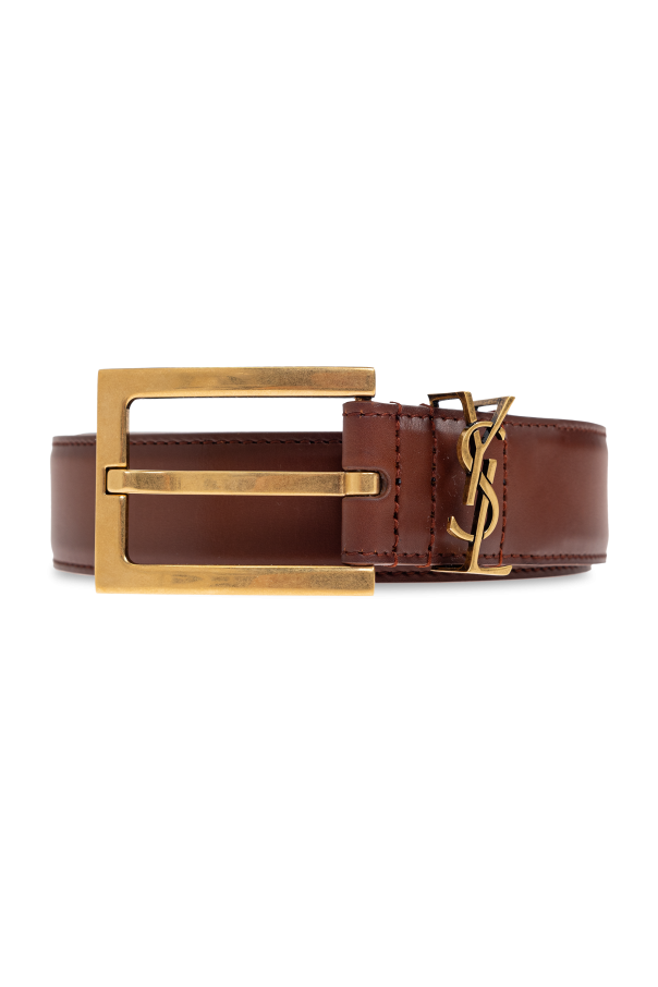 Saint Laurent Cinturón de cuero