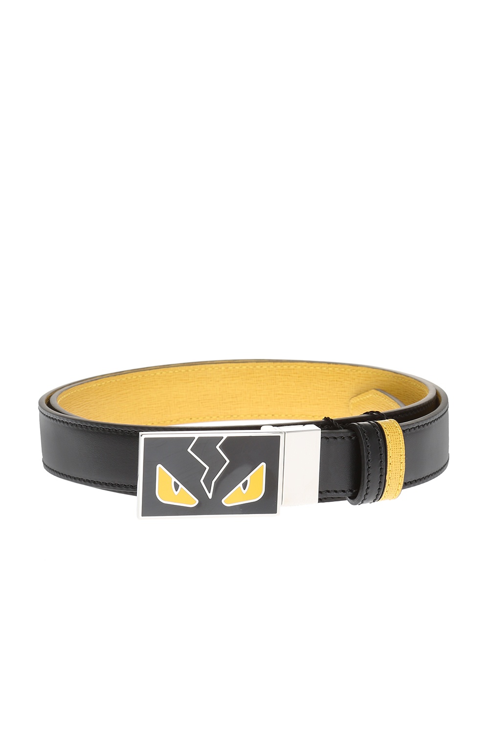 black and yellow fendi belt