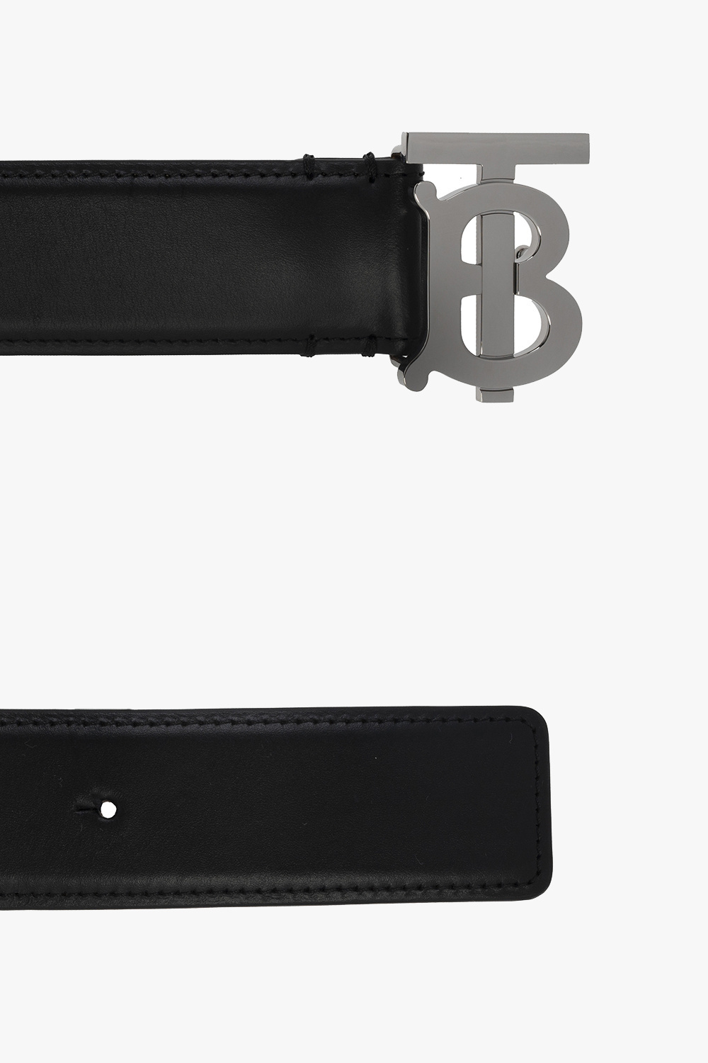 Black Leather belt with logo Burberry - Vitkac TW