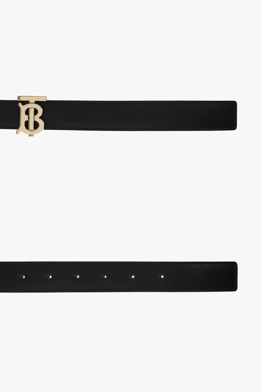 Burberry reversible check monogram belt neutrals