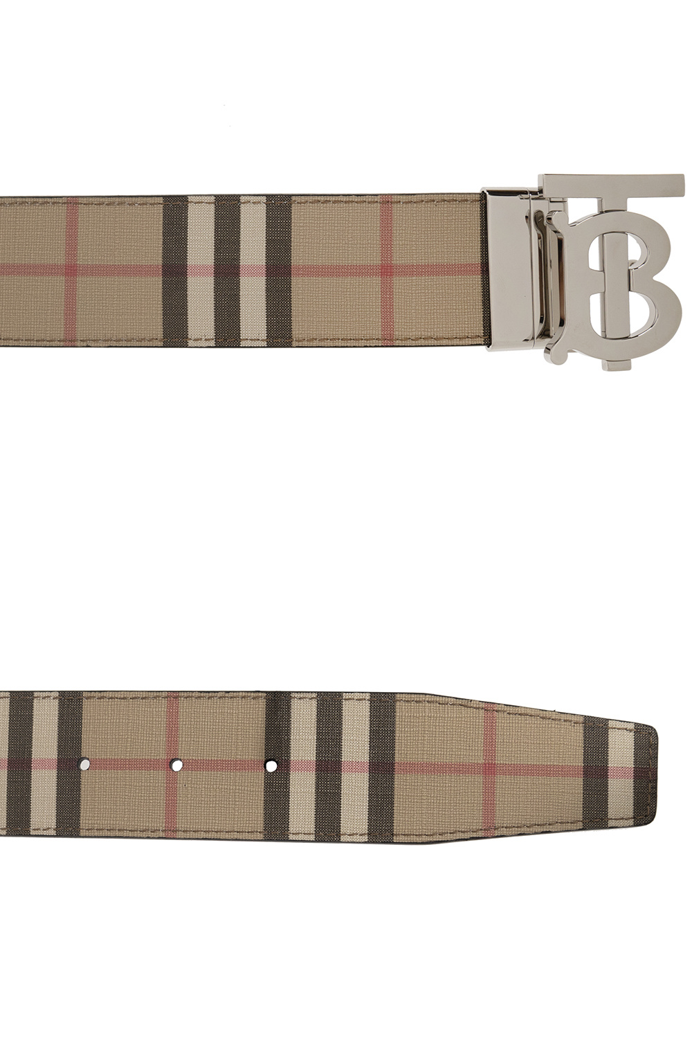 Beige 'Louis' checked belt Burberry - Vitkac Sweden