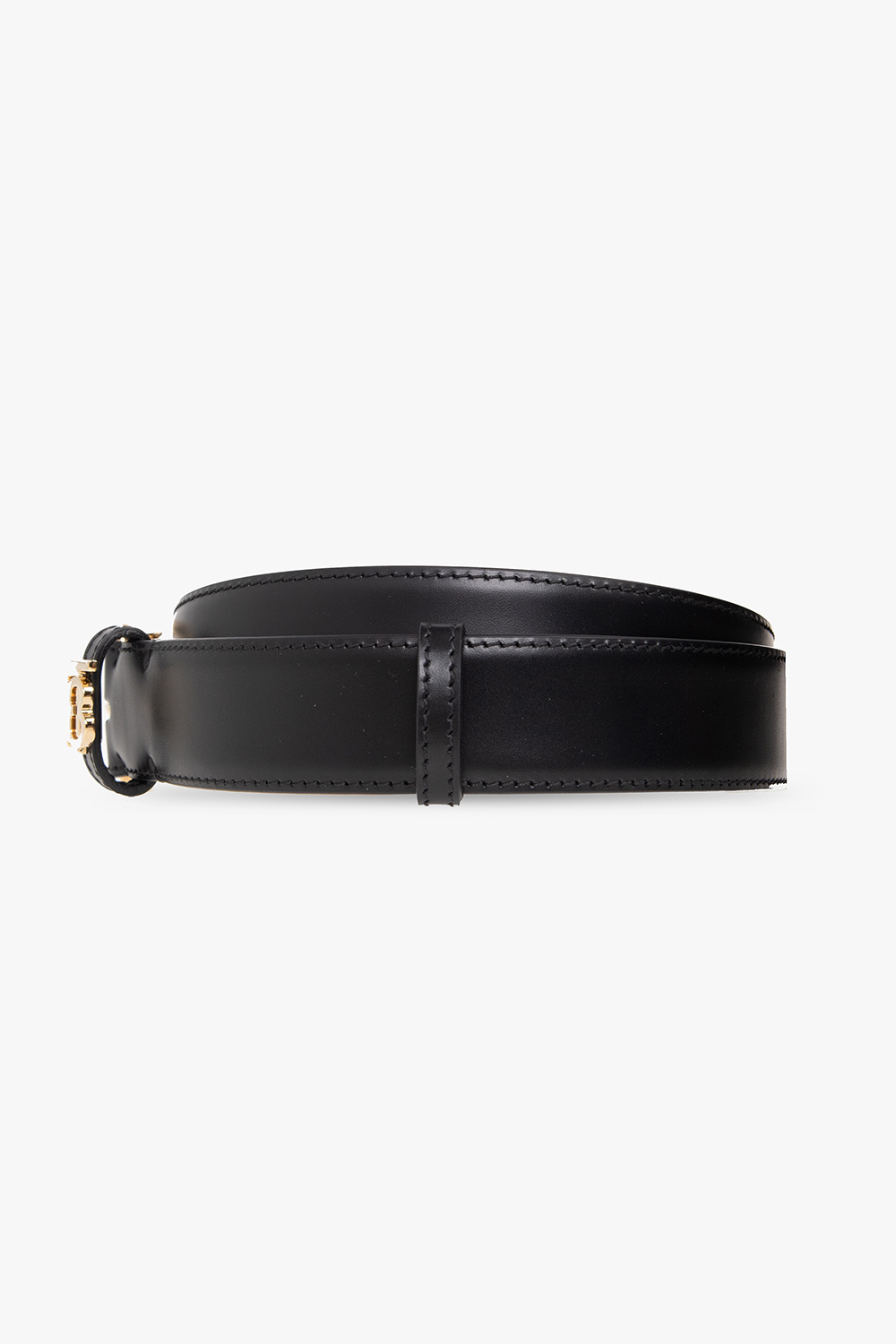Black Leather belt with logo Burberry - Vitkac TW