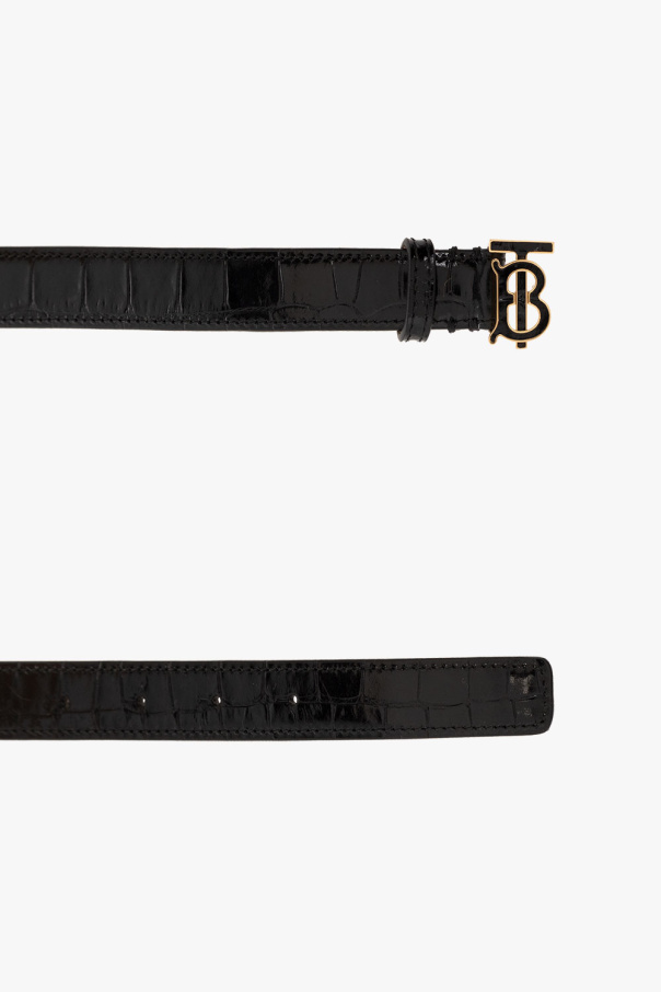 burberry Gestreiftes Leather belt